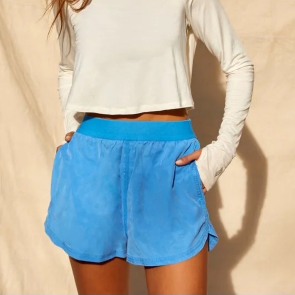 NEW Free People FP Movement See You Sunday Shorts Blue St Tropez Small NWT Rare